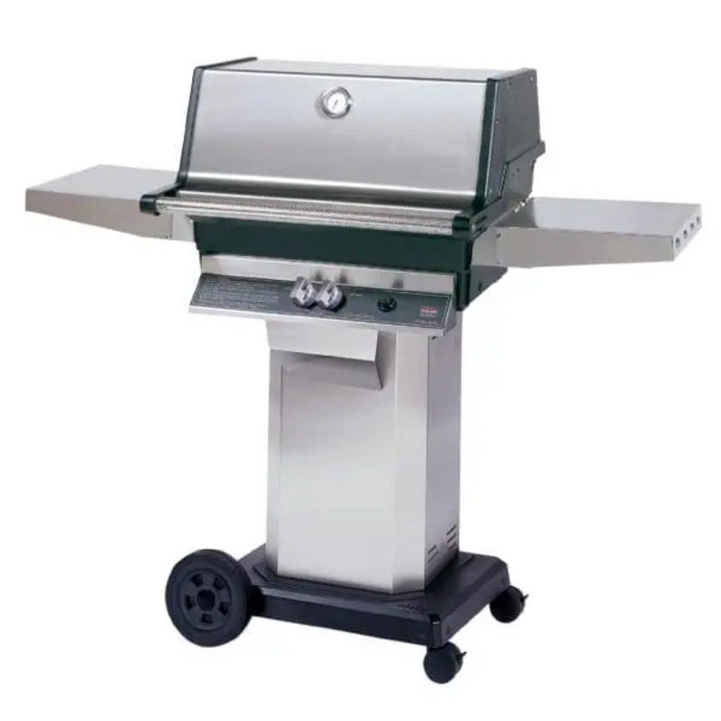 Load image into Gallery viewer, MHP TJK Natural Gas Grill with Stainless Steel Grids, a Stainless Steel Column &amp; a Wheeled Base with Locking Casters
