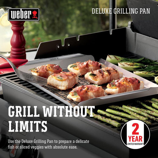 Weber Deluxe Stainless Steel Grilling Pan Rectangle